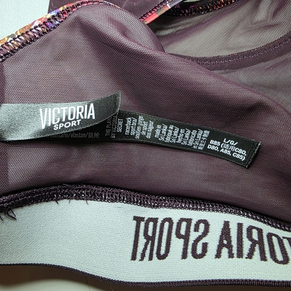 Victoria Sport Jewel Print Sports Bra Mesh Trim Sz L - Picture 6 of 6